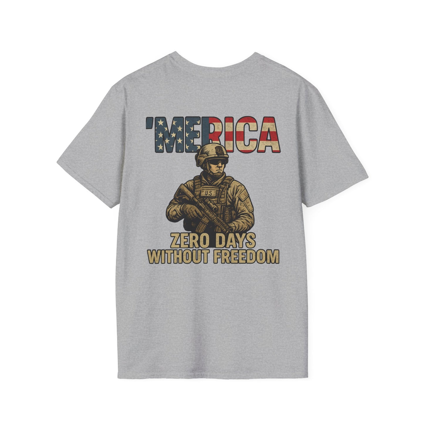 Patriotic Graphic Tee, Funny Army T-Shirt for Veterans, 4th of July Shirt, Memes Lover Gift, Casual Wear, Military Humor Apparel