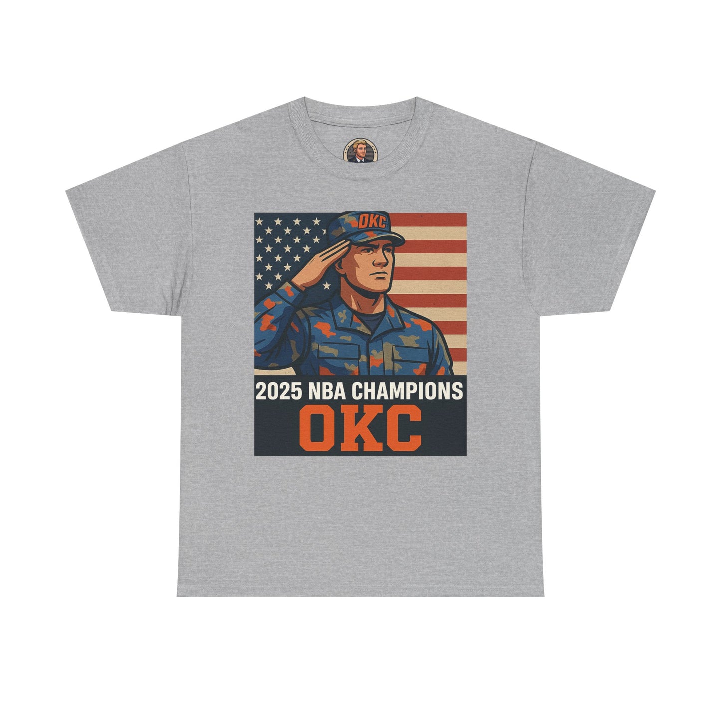 Unisex Heavy Cotton Tee | 2025 NBA Champions, Patriot Humor Shirt, U.S. Army Memes Apparel, Military Tee, Sports Fan Gifts