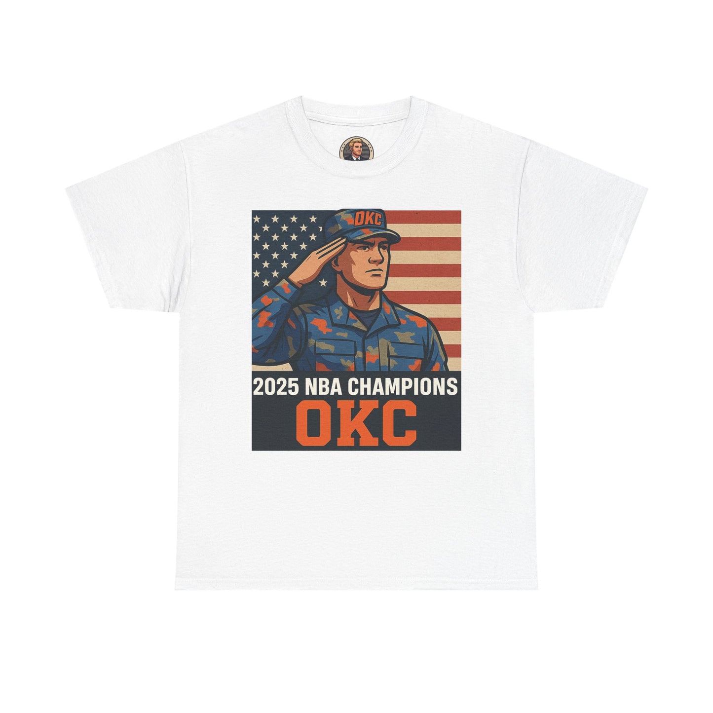 Unisex Heavy Cotton Tee | 2025 NBA Champions, Patriot Humor Shirt, U.S. Army Memes Apparel, Military Tee, Sports Fan Gifts
