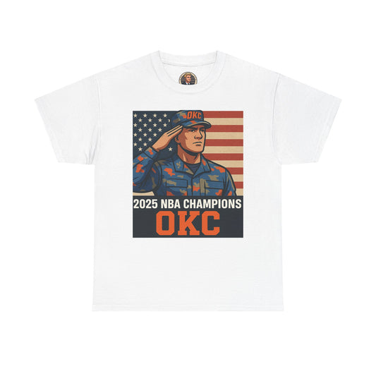 Unisex Heavy Cotton Tee | 2025 NBA Champions, Patriot Humor Shirt, U.S. Army Memes Apparel, Military Tee, Sports Fan Gifts