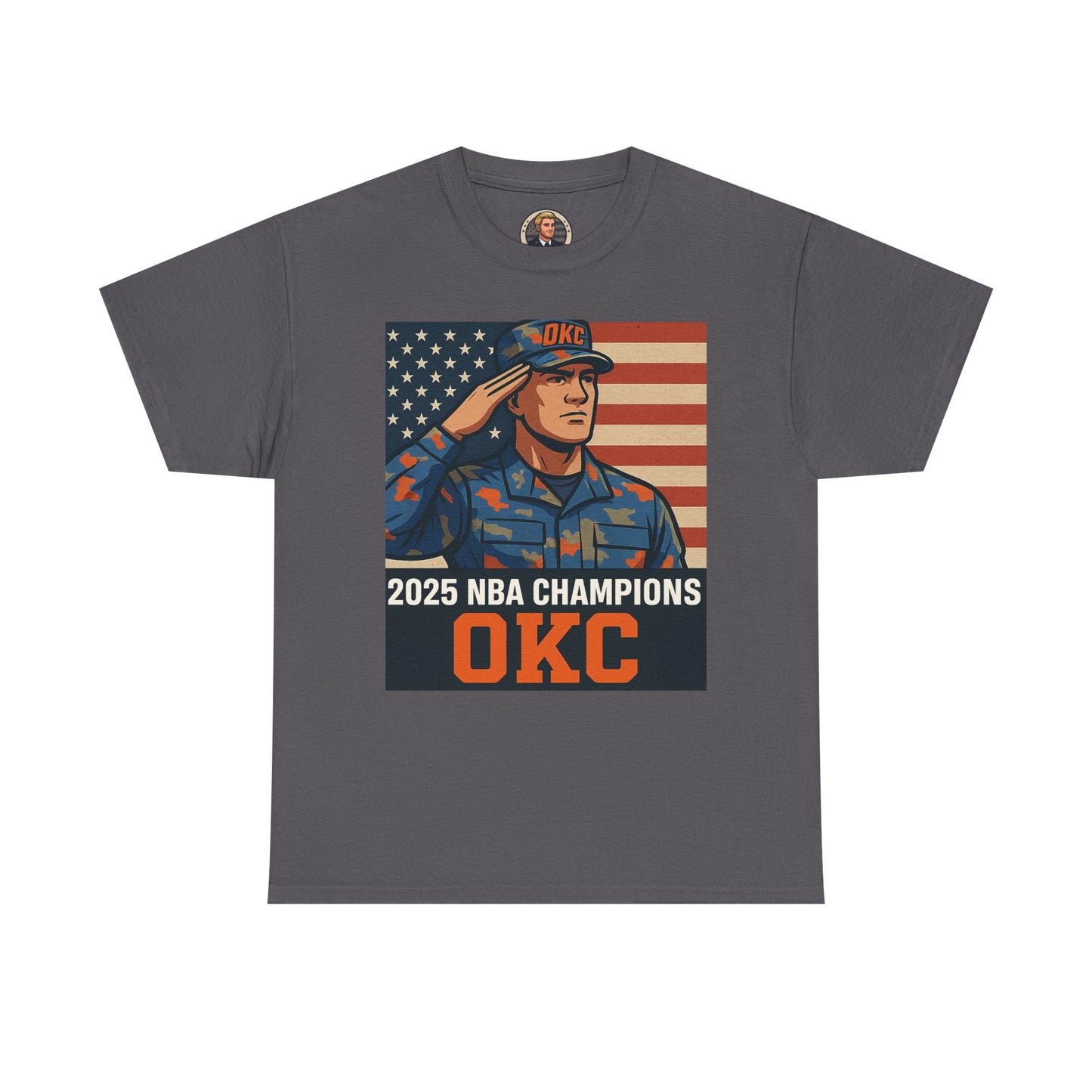 Unisex Heavy Cotton Tee | 2025 NBA Champions, Patriot Humor Shirt, U.S. Army Memes Apparel, Military Tee, Sports Fan Gifts