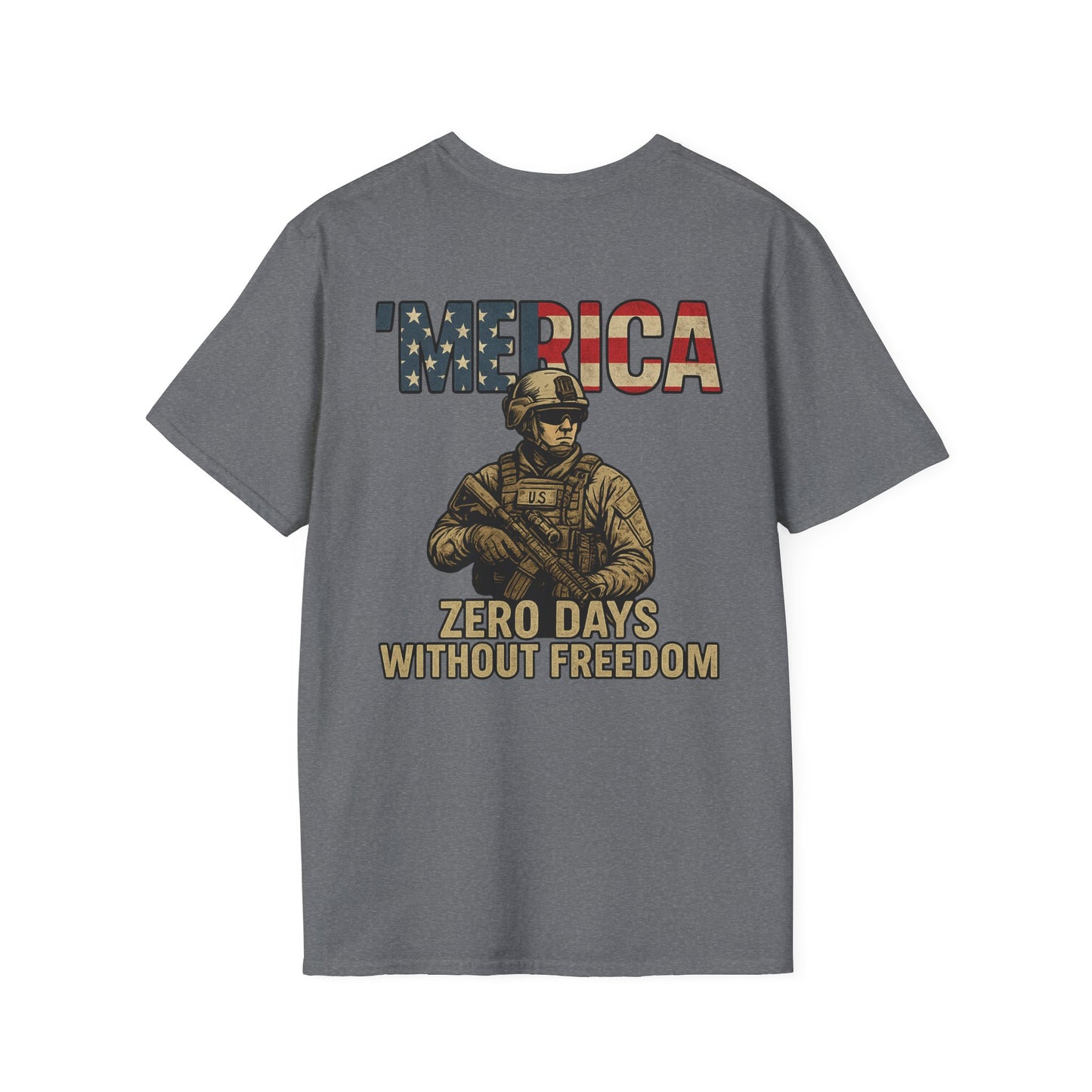 Patriotic Graphic Tee, Funny Army T-Shirt for Veterans, 4th of July Shirt, Memes Lover Gift, Casual Wear, Military Humor Apparel