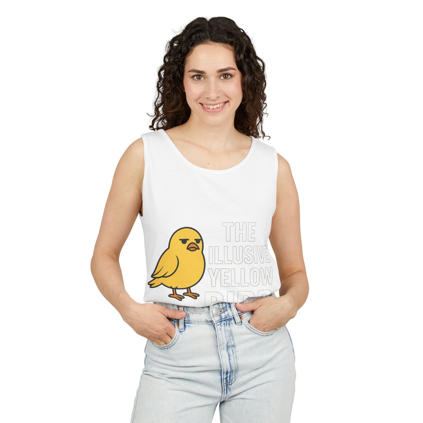 Whimsical Bird Tank Top - Fun Unisex Apparel for Summer, Casual Wear, Gifts for Bird Lovers, Unique Graphic Tees, Funny Summer Tanks