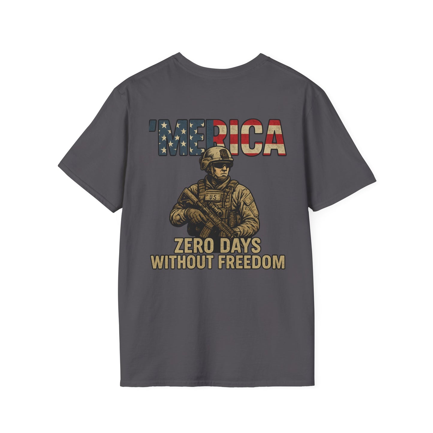 Patriotic Graphic Tee, Funny Army T-Shirt for Veterans, 4th of July Shirt, Memes Lover Gift, Casual Wear, Military Humor Apparel
