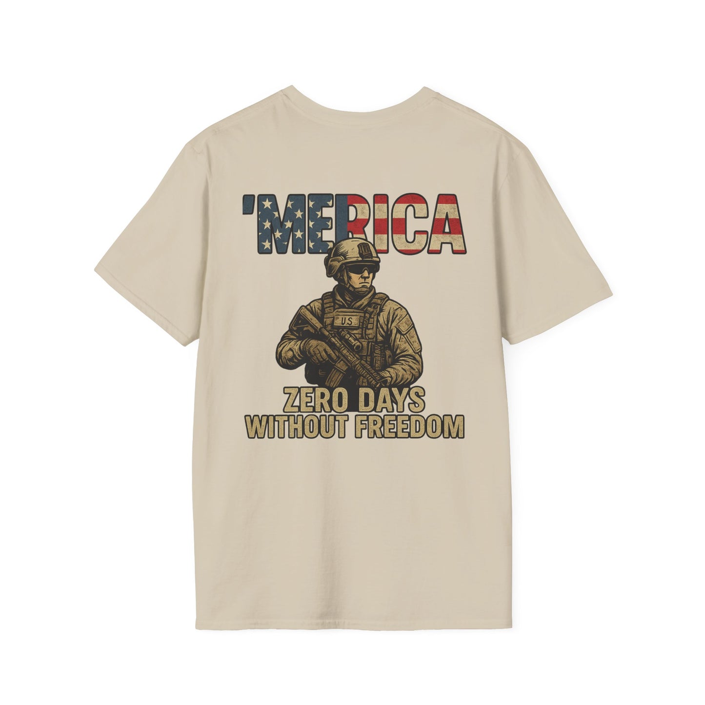 Patriotic Graphic Tee, Funny Army T-Shirt for Veterans, 4th of July Shirt, Memes Lover Gift, Casual Wear, Military Humor Apparel